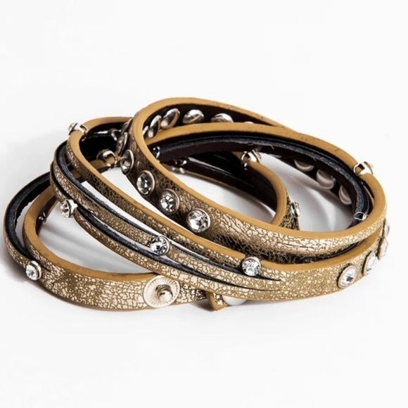 sewchicboutique Jewelry - Crystal Studded Wrap Bracelet